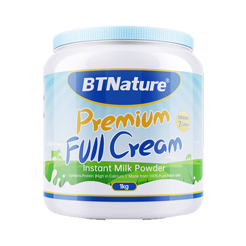 BTNature 蓝胖子 儿童成长全脂奶粉 1000G 74.05元（需领券）