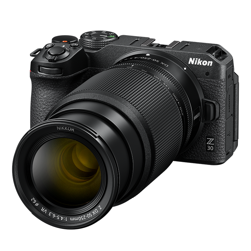 PLUS會員：Nikon 尼康 Z30 微單相機(jī) 微單機(jī)身 無反相機(jī) 半畫幅（Z DX 16-50mm+50-250mm 雙鏡頭）4K超高清視頻 6876.65元