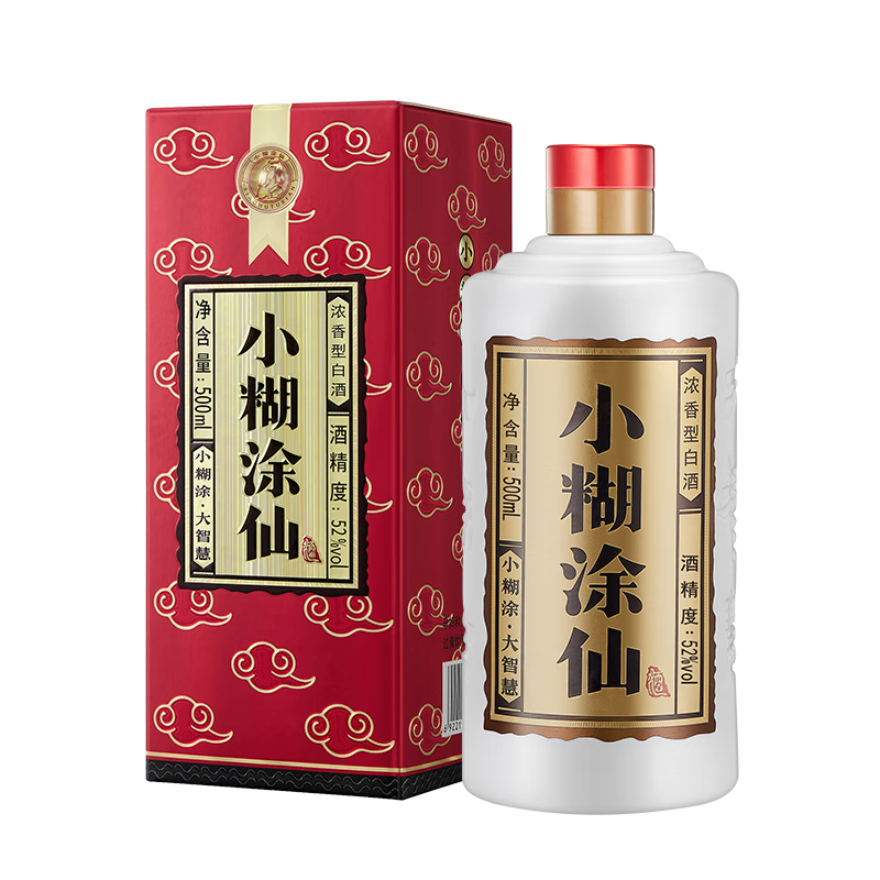 限18号、京东秒杀：小糊涂仙 普仙 52度 浓香型白酒 500ml 单瓶装 131.42元 包邮（可用券）