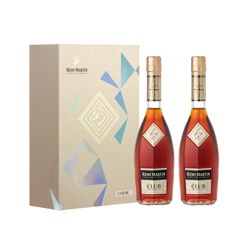 plus會員：人頭馬（Remy Martin）洋酒 CLUB香檳區(qū)干邑白蘭地 500ml*2瓶 雙支裝*拍3件 2383.9元（合794.63元/件）