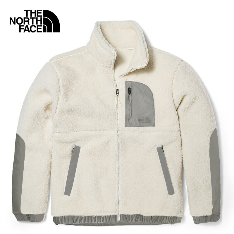 THE NORTH FACE 北面 抓絨外套情侶款戶外保暖厚抓絨衣89YW 白色/4QI XXL ￥612