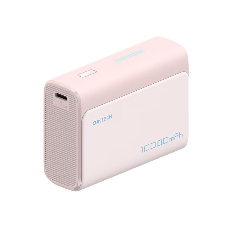 酷態(tài)科 CukTech PB100 電能塊口袋版 移動(dòng)電源 1A1C 30W 10000mAh 沙灘粉 71.2元