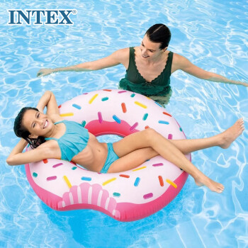 INTEX 56265成人甜甜圈游泳圈巧克力腋下圈加大加厚救生圈海邊戲水 內(nèi)徑40CM  甜甜圈