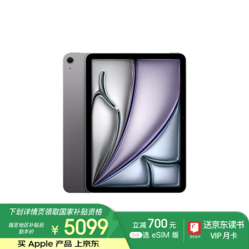 蘋果 Apple iPad Air6 M2版 11英寸 平板電腦 無(wú)線局域網(wǎng)機(jī)型 256GB 深空灰色