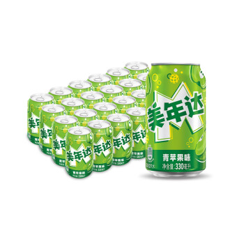 移動(dòng)端、京東百億補(bǔ)貼：美年達(dá) pepsi 百事 美年達(dá) Mirinda 青蘋果汽水 330ml*24聽