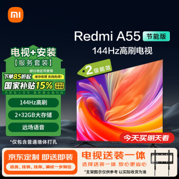 小米 Xiaomi 电视 55英寸120Hz 2+32GB 4K超高清 小米澎湃OS Redmi A55节能版 二级能效 L55RB-RA