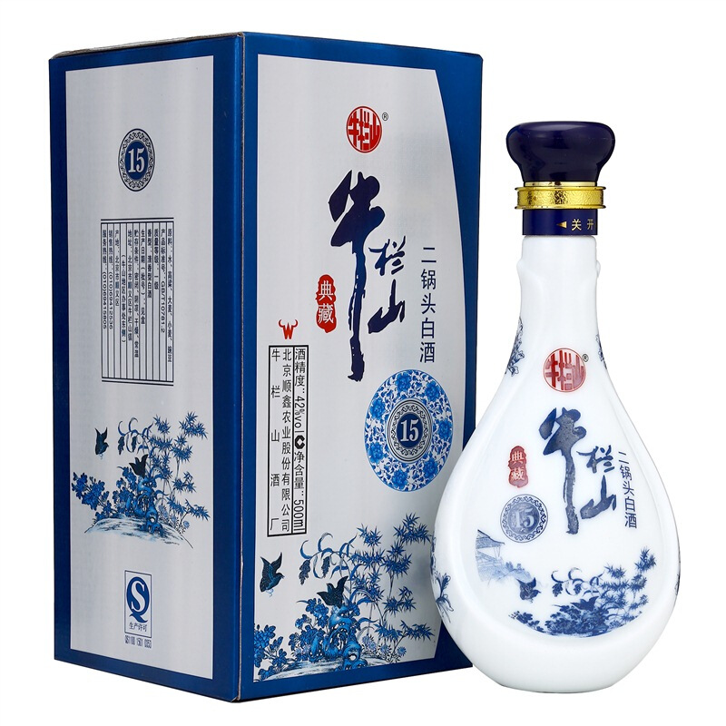 牛欄山 二鍋頭白酒 典藏15 42%vol 清香型白酒 500ml 單瓶裝 49.9元