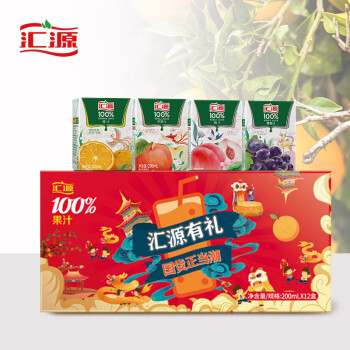 匯源 果汁飲料 多口味 200ml*12盒