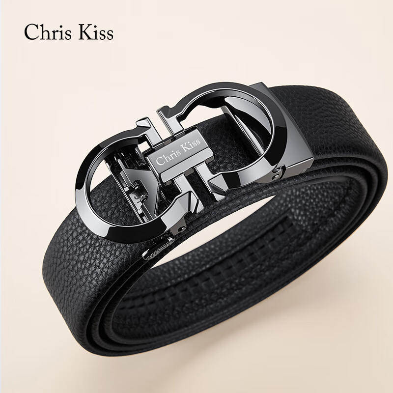 Chris Kiss 皮帶男真皮自動扣 券后79元