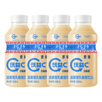 蒙牛 優(yōu)益C 原味活性益生菌乳酸菌飲料 340ml*4