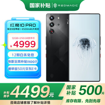 國家補(bǔ)貼、限地區(qū)：努比亞 紅魔 10 Pro 5G手機(jī) 12GB+256GB