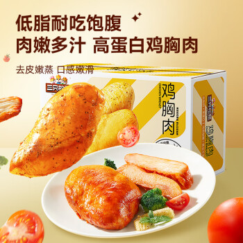 三只松鼠 雞胸肉混合口味1000g黑椒+奧爾良(JD)內(nèi)購直降