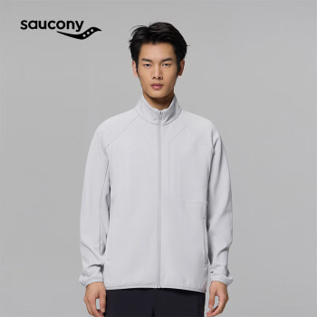 索康尼 saucony 秋冬男子梭織外套運(yùn)動(dòng)通勤生活保暖上衣高級(jí)灰4XL