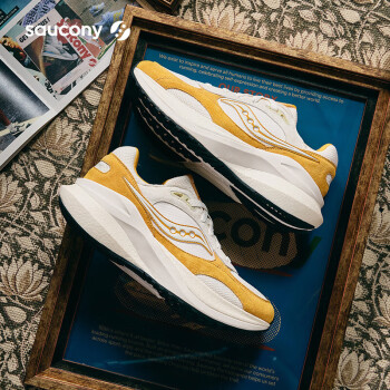 索康尼 saucony MARSHAL率途 ICON復(fù)古跑鞋通勤緩震運(yùn)動(dòng)休閑鞋 米黃 45