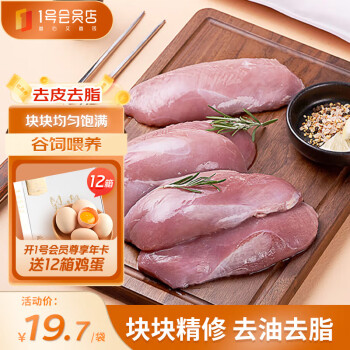 移動(dòng)端、京東百億補(bǔ)貼：ne\'s Member 1號(hào)會(huì)員店 單凍去皮鴨胸 1kg 鴨胸肉鴨脯肉健身西餐燒烤食材