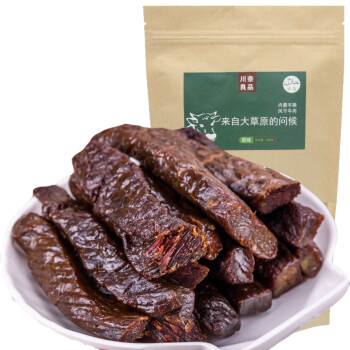 川奈良品 內蒙古特產(chǎn)正在清真手撕風干牛肉干228g孜然休閑零食品即食年貨