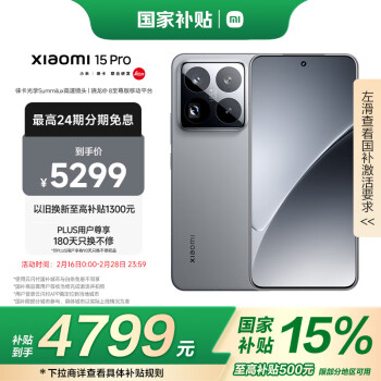 小米 Xiaomi 15Pro  骁龙8至尊版移动平台 徕卡潜望长焦 12+256 岩石灰 5g手机国补