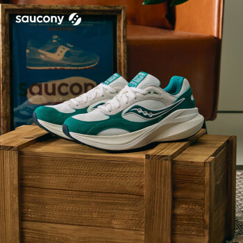 索康尼 saucony MARSHAL率途 ICON復(fù)古跑鞋通勤緩震運(yùn)動休閑鞋 米綠 42.5