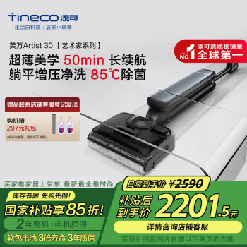 添可 Tineco 芙万 Artist 30 艺术家系列 FW29040ECN 无线洗地机 量子灰