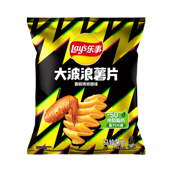 乐事 大波浪 马铃薯片 香脆烤鸡翅味 135g