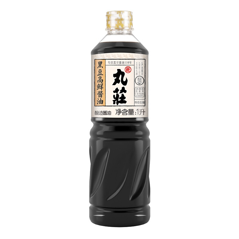 丸莊醬油 特級生抽 黑豆高鮮醬油 1L 券后8.9元