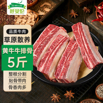 呼貝倫 國產(chǎn)黃牛 牛排骨5斤 生鮮牛肉肋條冷凍燒烤火鍋牛肉食材 源頭直發(fā)