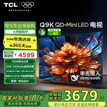 TCL 65Q9K 液晶電視 65英寸 4K