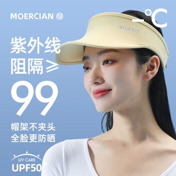 牧爾西 MOERCIAN 防曬帽女夏季太陽帽防曬無頂棒球鴨舌帽男遮陽帽新年禮物