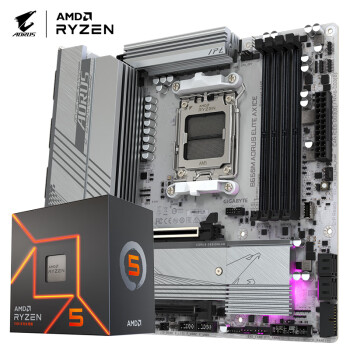 技嘉 主板CPU 板U套装冰雕B650M AORUS ELITE AX ICE+7500F处理器