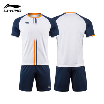 李寧 LI-NING 足球服套裝男比賽訓(xùn)練隊(duì)服跑步運(yùn)動(dòng)套裝組隊(duì)球衣短褲