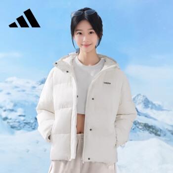 移动端、京东百亿补贴：adidas 阿迪达斯 550蓬防风保暖鸭绒羽绒服面包服女子冬季立领轻运动 A/M码