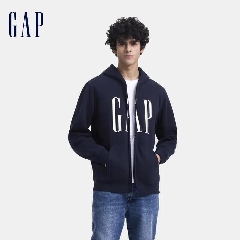 Gap 男士抓絨連帽衛(wèi)衣 660128 券后127.91元