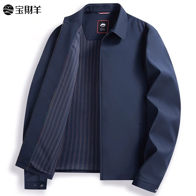 寶財(cái)羊 干部服 立領(lǐng)行政夾克 BJ231105601T 藏青色 ￥89