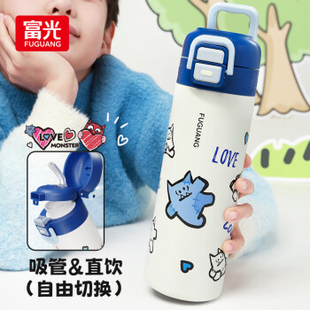 富光 X 小怪獸阿蒙 WFZ1294-500 保溫杯 500ml 小蒂藍(lán)