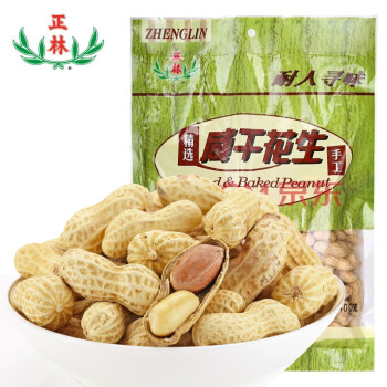 正林 咸干花生400g/袋每日?qǐng)?jiān)果炒貨休閑零食小吃