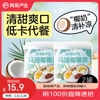 网易严选 马蹄椰椰爽水果罐头 295g*2罐