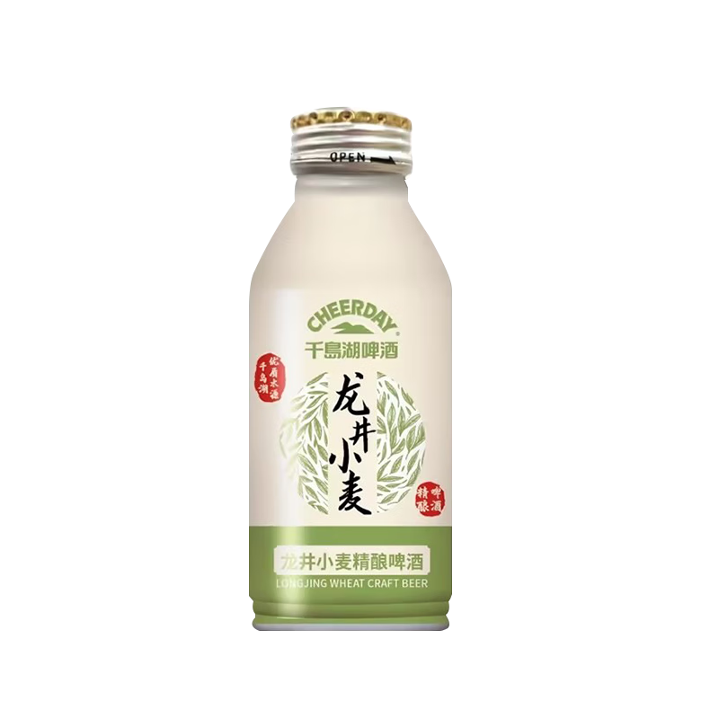 需首購(gòu)：千島湖啤酒（CHEERDAY）龍井小麥精釀茶啤酒390ml*12罐整箱啤酒 57.17元（需試用）