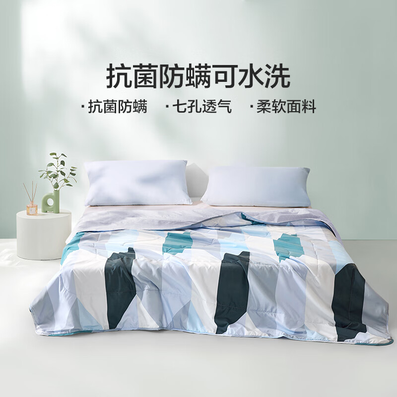 LOVO 蒙德里安 七孔抗菌防螨夏涼被 200*230cm 69元