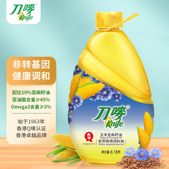 刀嘜 玉米亞麻籽調(diào)和油 6.18L 物理壓榨一級(jí)食用油