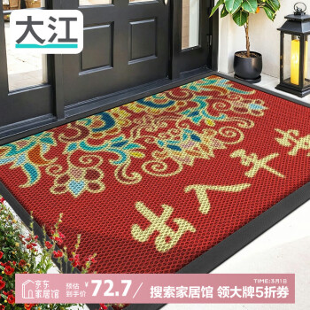 大江 入户地垫门口脚垫进户门出入平安门垫地毯入户门室外60x90cm 丹韵金禧