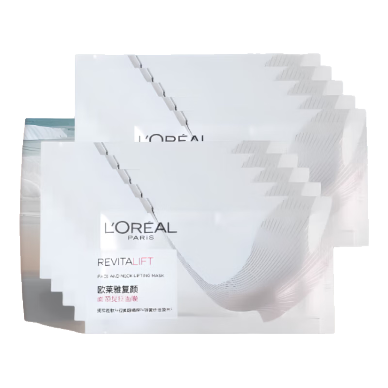 L\'OREAL PARIS 歐萊雅 提拉面膜 復(fù)顏面頸提拉面膜 提拉緊致 25g*10片 59.9元