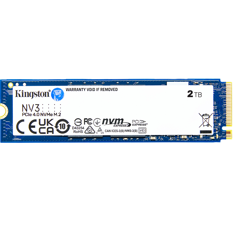 3.8節(jié)，plus：金士頓 2TB SSD固態(tài)硬盤 M.2 NVMe PCIe 4.0×4 NV3系列 讀速6000MB/s  795.01元