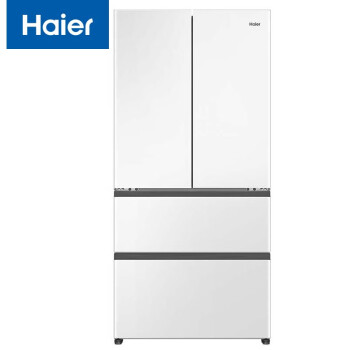 海尔 Haier 零距离自由嵌入系列 BCD-460WGHFD4DW9U1 风冷多门冰箱 460L 月莹白