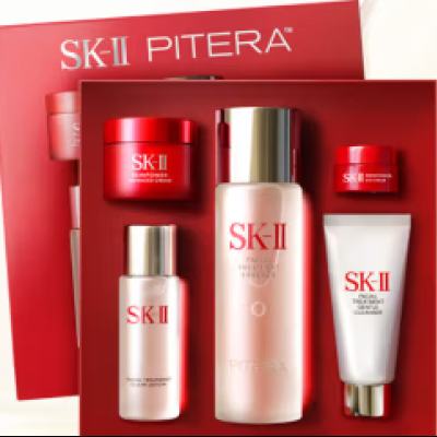 38节：SK-II 神仙水护肤品套装 SK2神仙水75ml+洁面膏20g+嫩肤霜30ml+精华霜15g+眼霜2.5g 517.5元包邮（需领券）