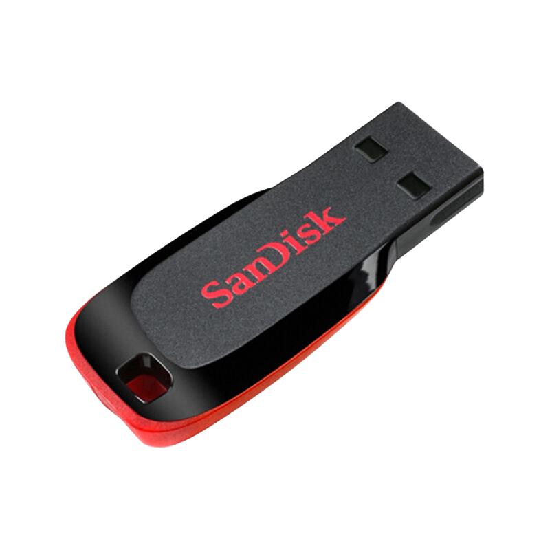 SanDisk 酷系列 酷刃 CZ50 USB 2.0 U盤(pán) 黑紅 64GB USB-A 29.75元