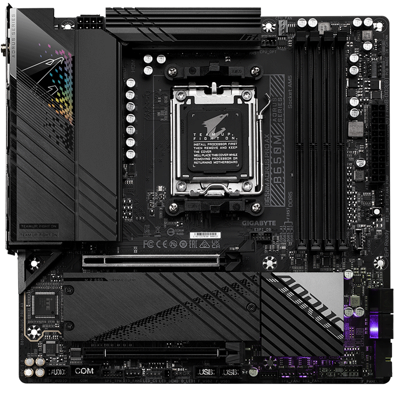 京东百亿补贴：技嘉（GIGABYTE） 电竞雕WIFI B650M AORUS PRO AX 主板DDR5 1298元包邮