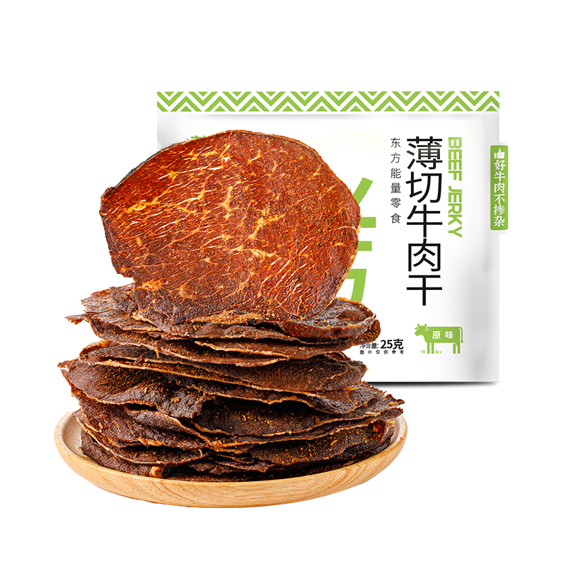 蒙都 薄切牛肉干牛脆片 原味25g 內(nèi)蒙特產(chǎn) 休閑零食 牛肉清真  7.82元包郵（需試用）