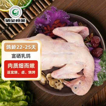 硒全食美富硒乳鸽300g/只冷冻供港鸽子全程冷链烧烤食材生鲜鸽子肉