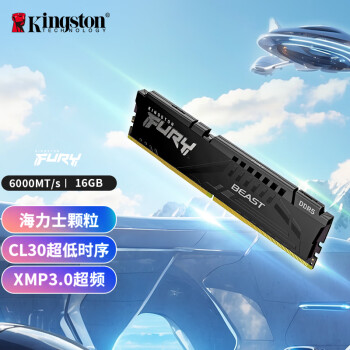 金士頓 FURY 16GB DDR5 6000 臺(tái)式機(jī)內(nèi)存條 Beast