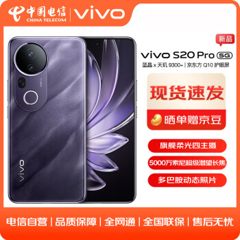 vivo S20 Pro 12GB 512GB 紫氣東來 #5000萬索尼超級潛望長焦 藍(lán)晶×天璣9300  拍照手機(jī)WY